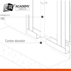 Corte perspectivado - Panel con instalación sanitaria interior